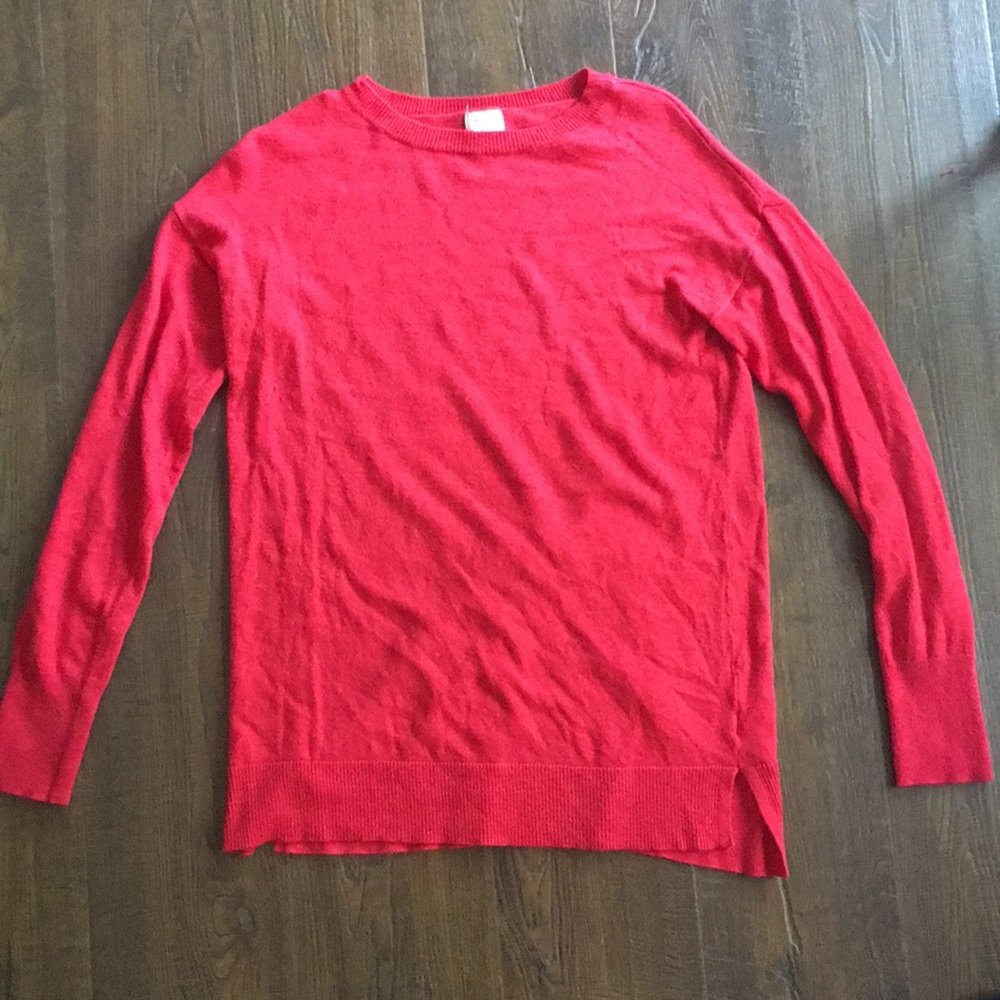 a new day red sweater